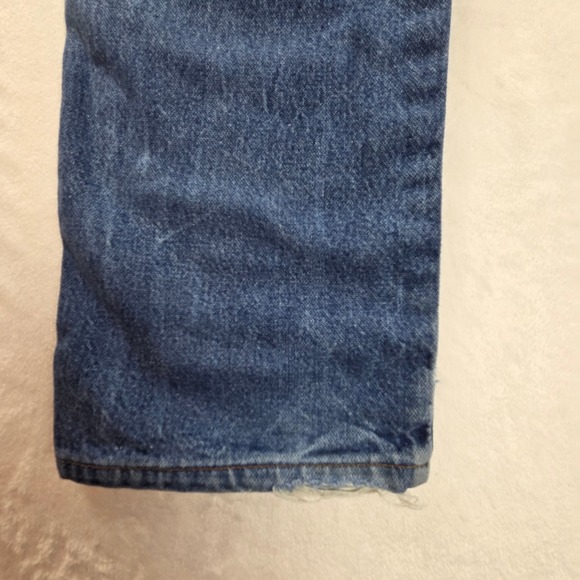 Wrangler Jeans Mens 28x32 Blue Denim Cowboy Cut Straight Leg Made in USA 13MWZ - Picture 7 of 8